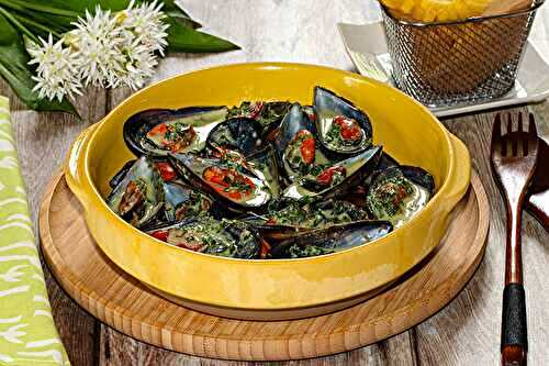 Moules à la crème d’ail des ours