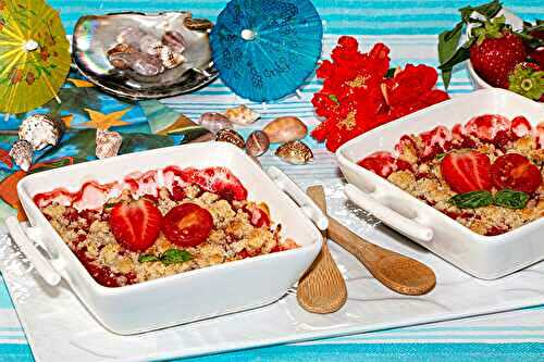 Crumble aux fraises et tomates cerises