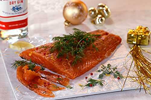 Saumon gravlax au Gin et à l’aneth