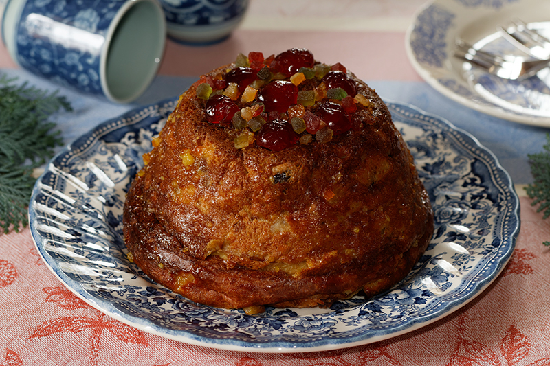 Pudding aux fruits confits