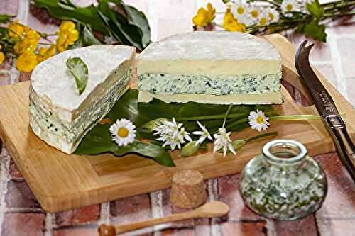 Coulommiers farci au mascarpone à l’ail des ours