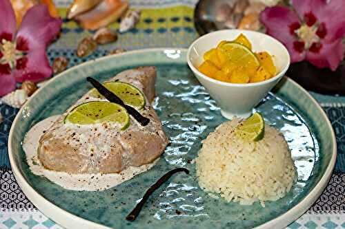 Pavé de thon, crème coco à la vanille de Tahiti