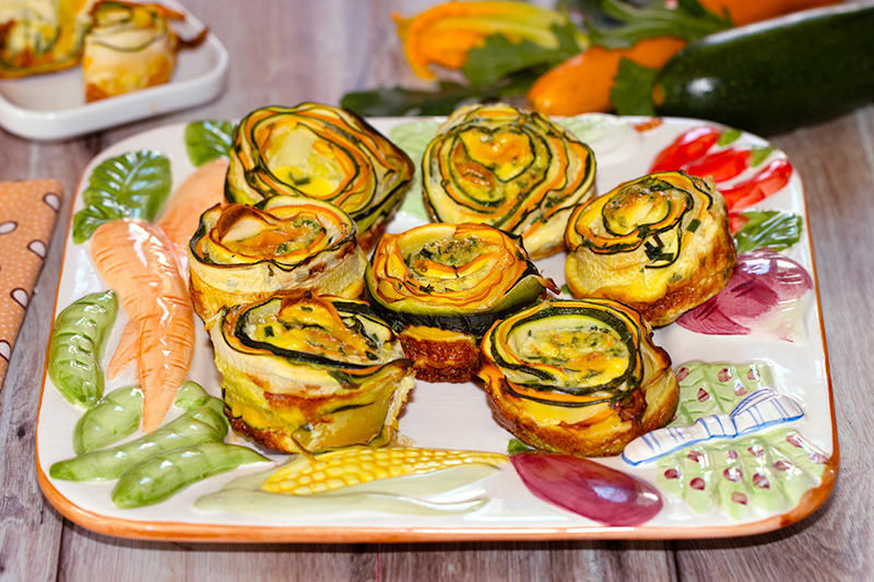 Spirales de courgettes en muffins