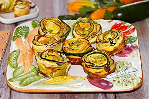 Spirales de courgettes en muffins