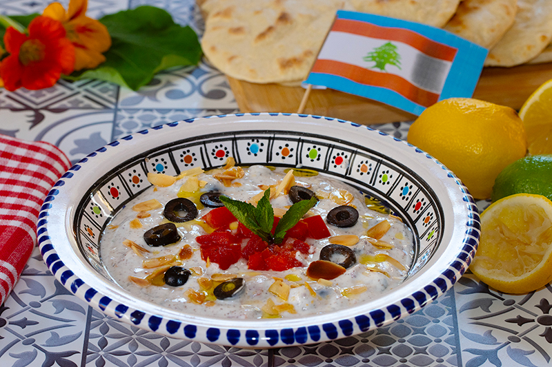 Labneh citronné menthe et Zaatar
