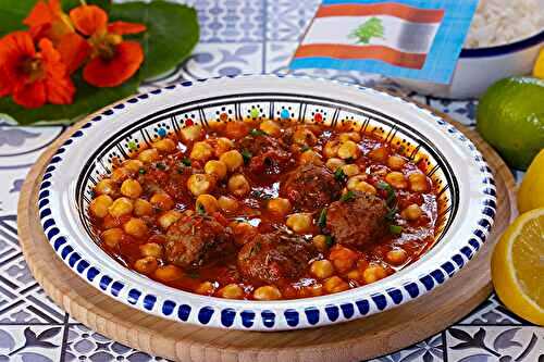 Ragoût de boulettes d’agneau à la libanaise