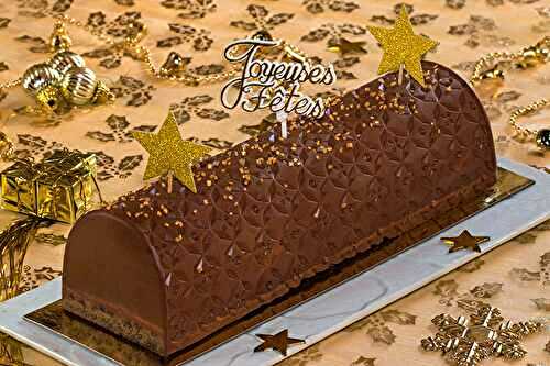 Bûche chocolat, crème brûlée