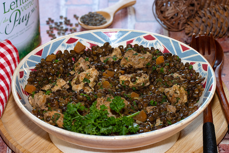 Lentilles Esaü au poulet