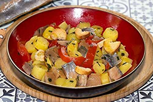 Salade tiède de pommes de terre et hareng fumé