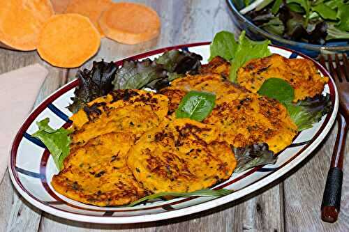 Galettes de patate douce à la coriandre