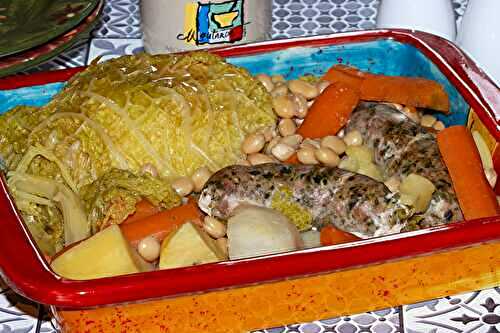 Potée saucisses au chou aux cocos de Paimpol