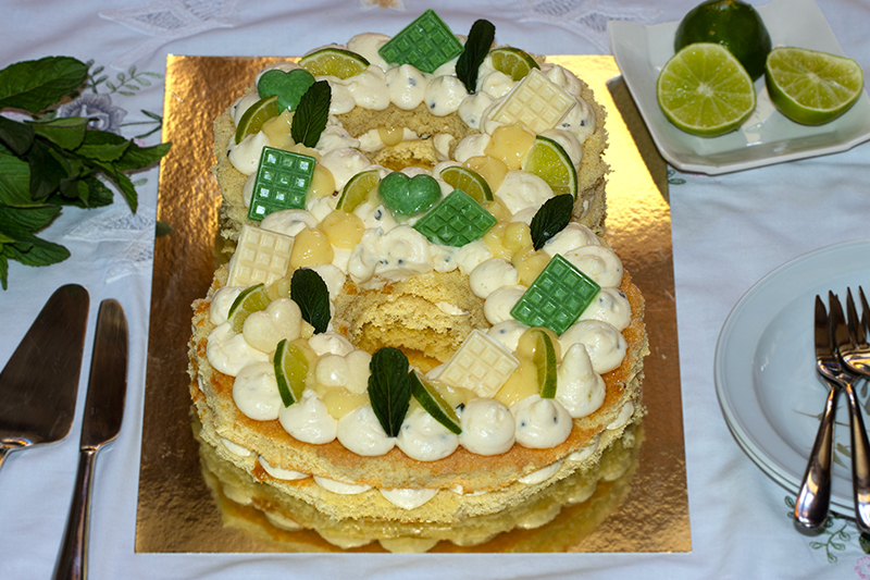 Number cake Mojito pour les 8 ans de Cléa