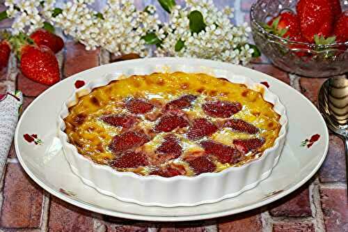 Flan aux fraises à la fève de Tonka