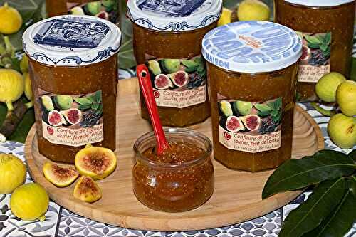 Confiture de figues blanches, fève de tonka, laurier sauce