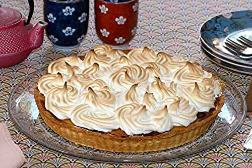 Tarte meringuée aux prunes