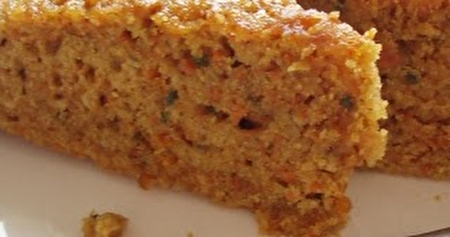 Cake à la carotte, gingembre, salé