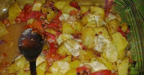 Gratin pommes de terre tomates mozzarella