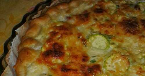 Tarte à la courgette et aux lardons