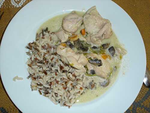 Blanquette de dinde avec son riz