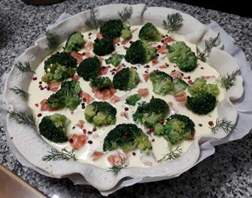 Quiche brocoli-saumon