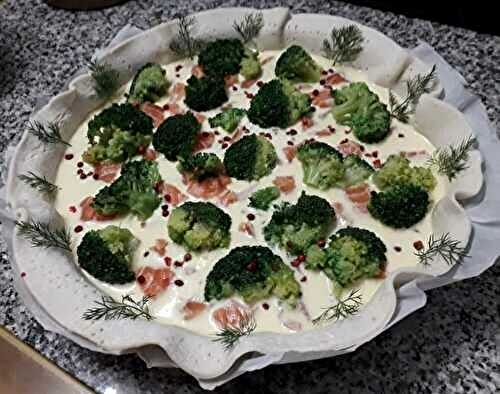 Quiche brocoli-saumon
