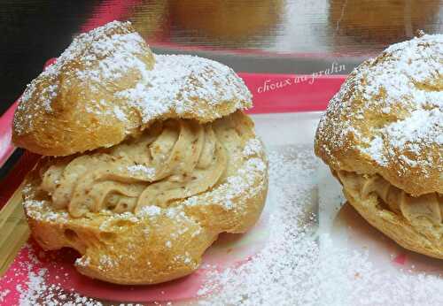 Choux a la crème au pralinée - la cuisine de josette