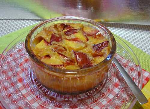 Clafoutis aux nectarine et caramel - la cuisine de josette