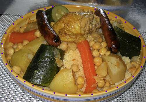 Couscous au poulet aux  légumes - la cuisine de josette
