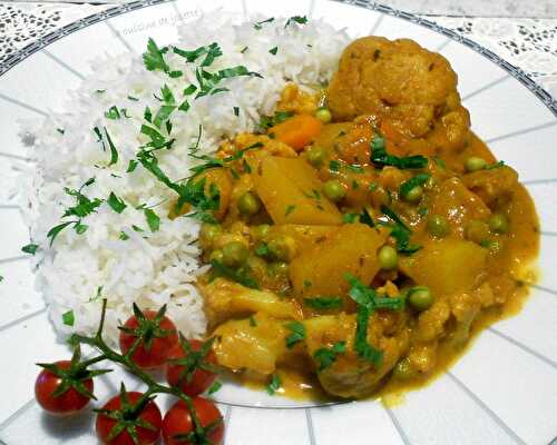 Curry de chou fleur au lait de coco - la cuisine de josette