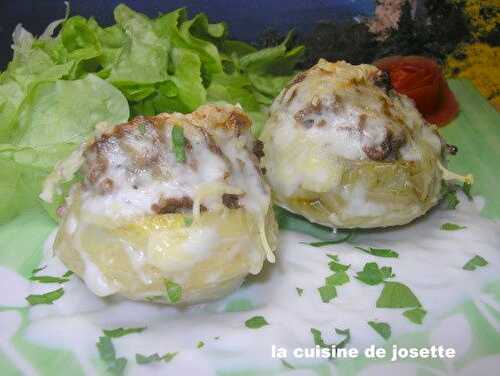 Fond d'artichauds farcis et gratinés - la cuisine de josette