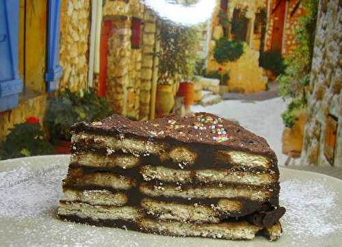 Gâteau au petit beurre au chocolat - la cuisine de josette