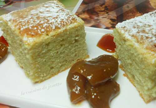 Gâteau au yaourt / thé matcha - la cuisine de josette