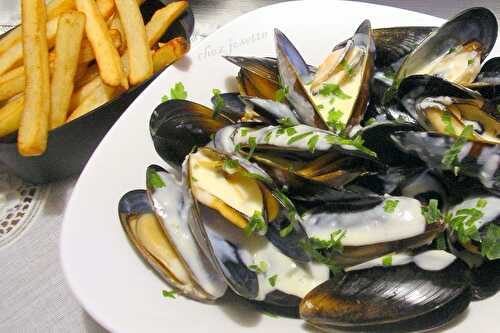 Moules sauce alfredo - la cuisine de josette