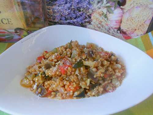 Petit épeautre façon risotto aux légumes du soleil - la cuisine de josette