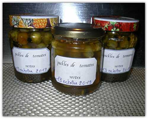 Pickles de tomates vertes - la cuisine de josette