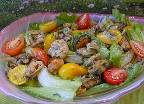 Salade de fruits de mer à l'ail et persil - la cuisine de josette
