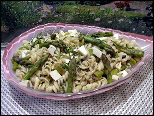 Salade de pâtes aux asperges - la cuisine de josette