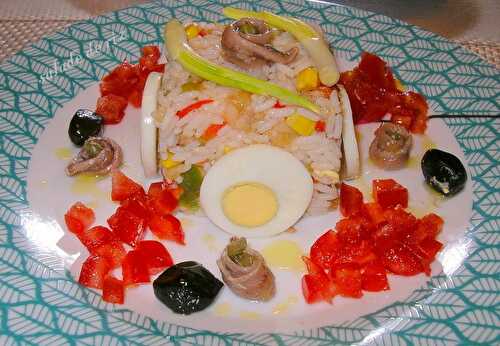 Salade de riz et sa sauce aux anchois - la cuisine de josette