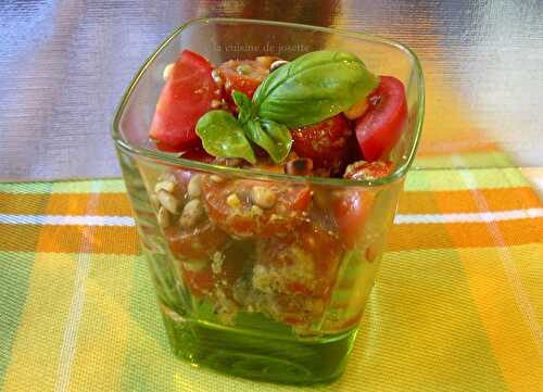 Salade de tomates pignons de pin et pistou - la cuisine de josette