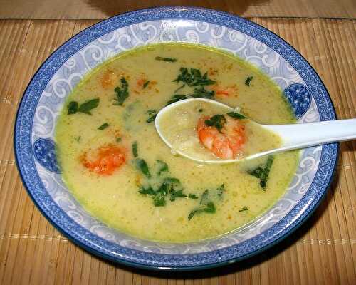 Soupe thaï aux crevettes - la cuisine de josette