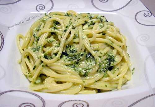 Spaghetti à l'ail des ours - la cuisine de josette