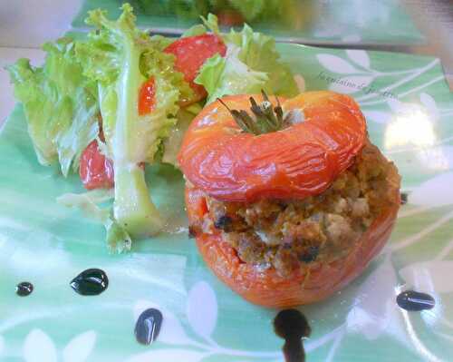 Tomates farcies à la kasha, à la feta et au basilic - la cuisine de josette