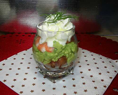 Verrine d'avocat / crevettes/ st môret - la cuisine de josette