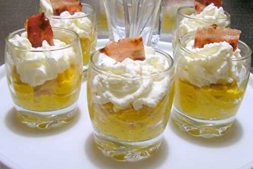 Verrines de crème de carottes et sa chantilly salée - la cuisine de josette