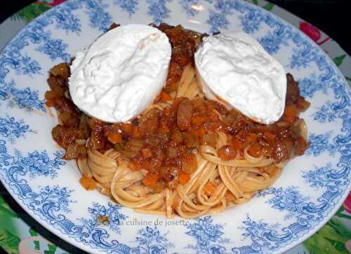 Linguine bolognaise de légumes - la cuisine de josette