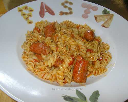 One pot pasta à la saucisse chistorra - la cuisine de josette