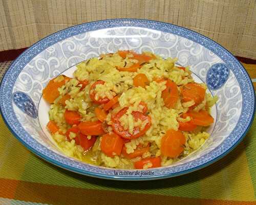 Riz aux carottes et aux épices - la cuisine de josette