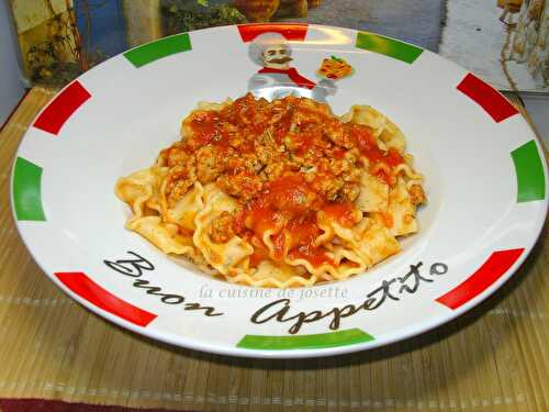 Malfadine à la bolognaise - la cuisine de josette