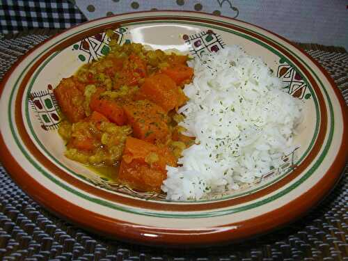 DAHL DE LENTILLES CORAIL ET POTIMARRON