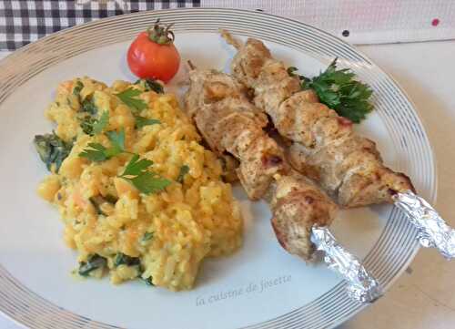 Brochettes de poulet massala, dhal de lentille/ autour d'un ingrédient#88